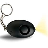 Defender - Alarma de ataque personal Cooper de 130 dBs aprobada por la policía- con linterna y de color negro